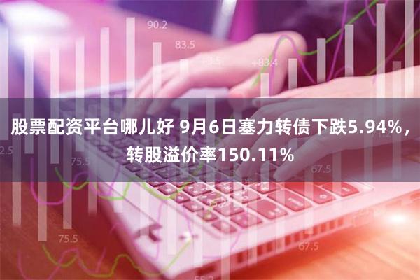 股票配资平台哪儿好 9月6日塞力转债下跌5.94%，转股溢价率150.11%