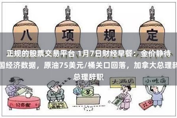 正规的股票交易平台 1月7日财经早餐：金价静待美国经济数据，原油75美元/桶关口回落，加拿大总理辞职